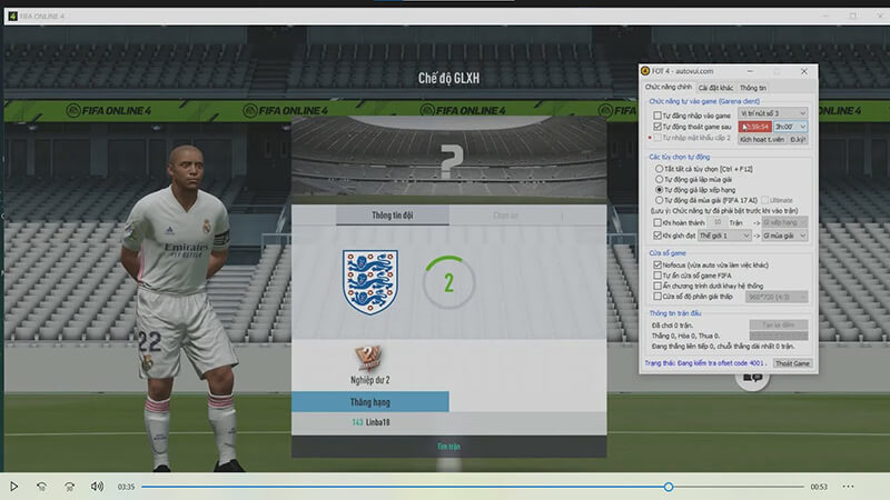 Auto FIFA Online 4 cung cap rat nhieu co che ho tro tu dong